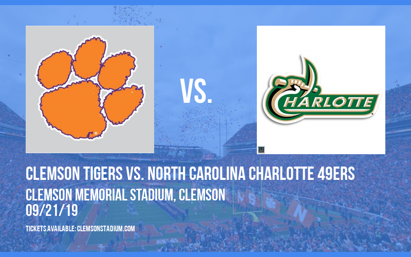 Clemson Tigers vs. North Carolina Charlotte 49ers at Clemson Memorial Stadium