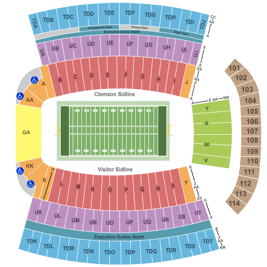 Rock The South Seating Chart