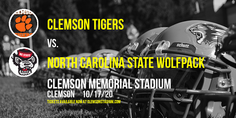 Clemson Tigers vs. North Carolina State Wolfpack at Clemson Memorial Stadium tickets Clemson Tigers vs. North Carolina State Wolfpack at Clemson Memorial Stadium